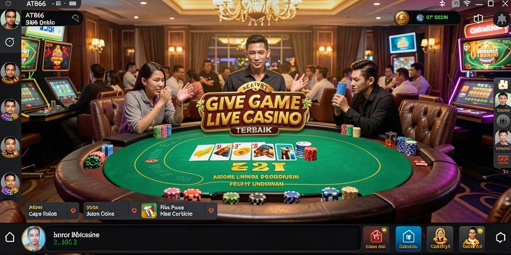 Tampilan gameplay Live Casino yang mendebarkan di AT866.