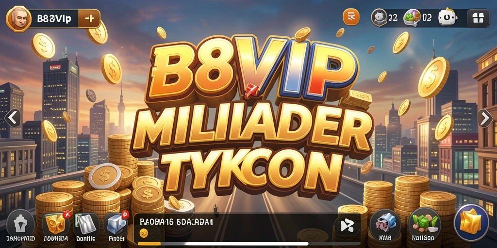 Screenshot game B8VIP menunjukkan antarmuka manajemen bisnis yang menarik.