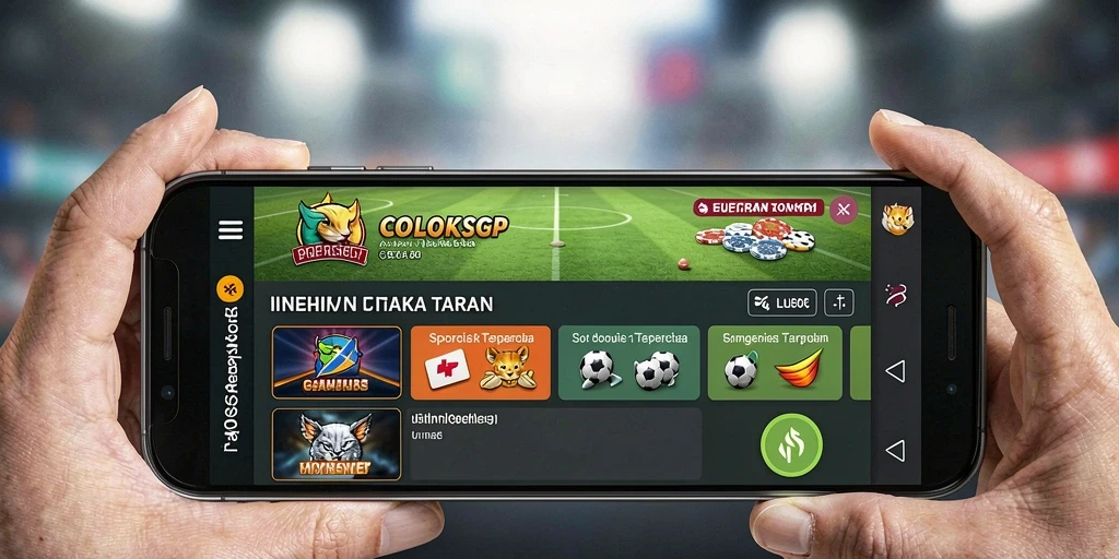 Tampilan utama COLOKSGP menampilkan berbagai pilihan taruhan olahraga.