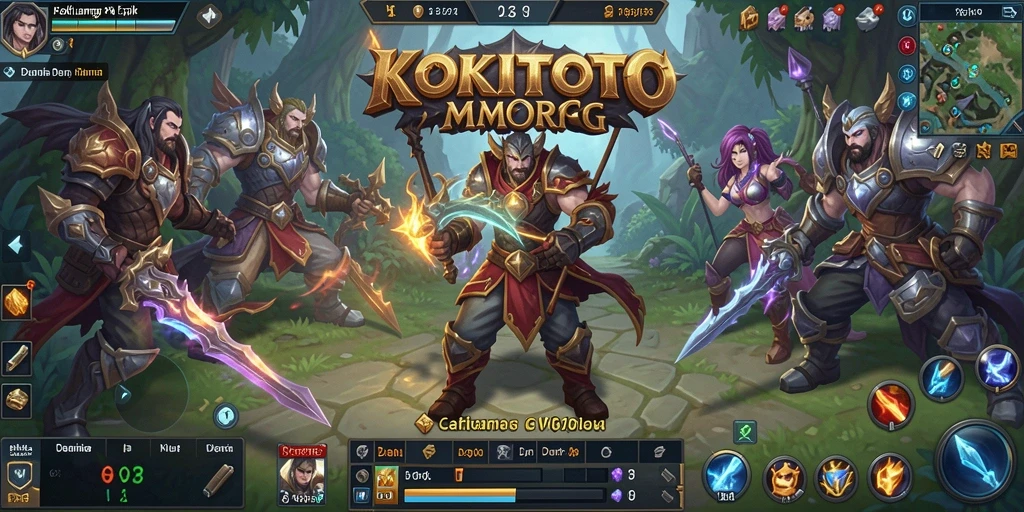 Tampilan epik gameplay KOKITOTO dalam dunia MMORPG.