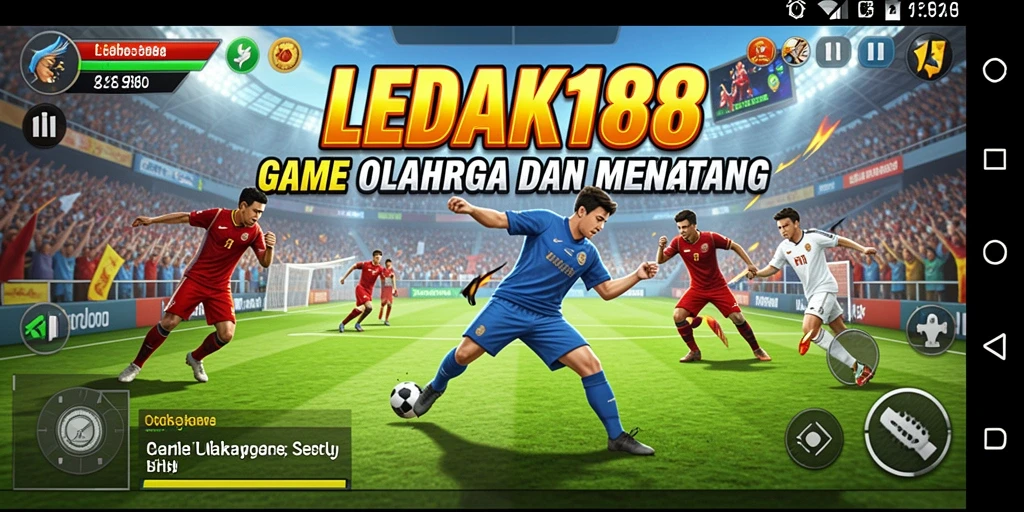 Tampilan gameplay LEDAK188 dengan suasana olahraga yang seru.