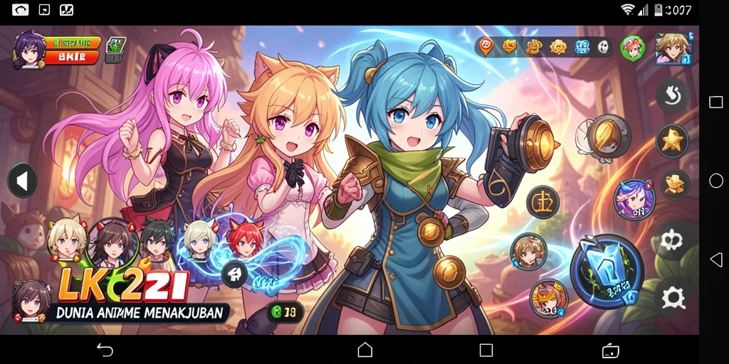 Tampilan screenshot utama LK21 menampilkan gameplay Anime yang memukau.