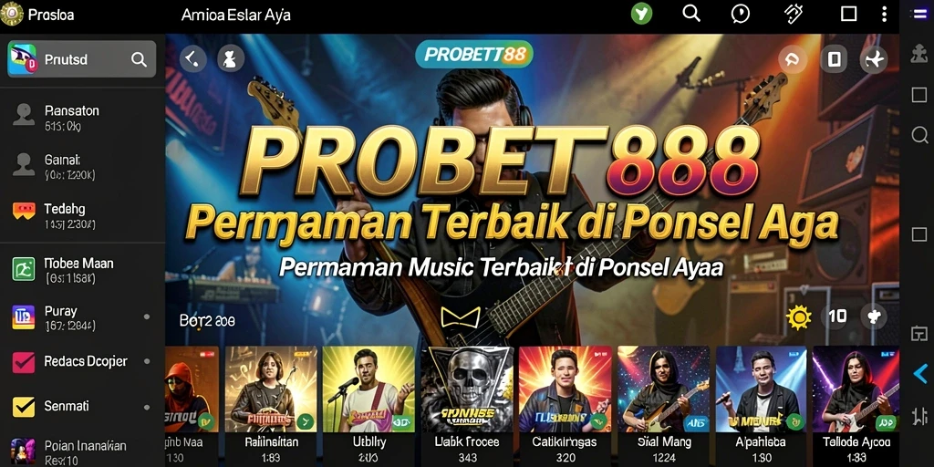 Tampilan gameplay yang menarik dari PROBET88 saat bermain musik.