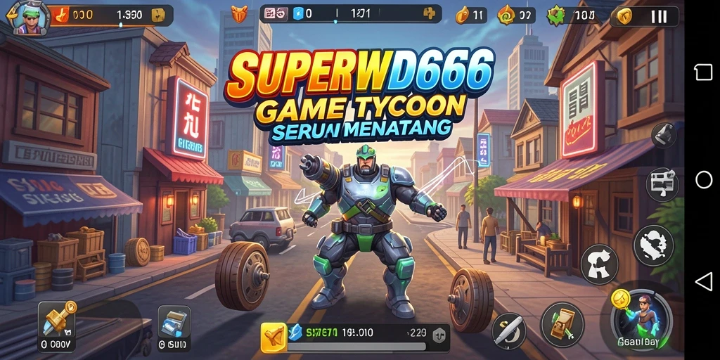 Tangkapan layar SUPERWD666 menunjukkan gameplay Tycoon yang mendebarkan.
