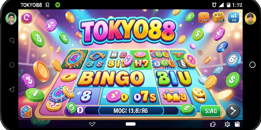Tampilan gameplay seru di TOKYO88 dengan suasana Bingo yang menarik.
