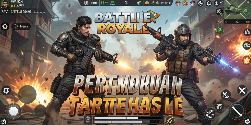 Gameplay mendebarkan dalam WINIDN yang menampilkan pertarungan Battle Royale.