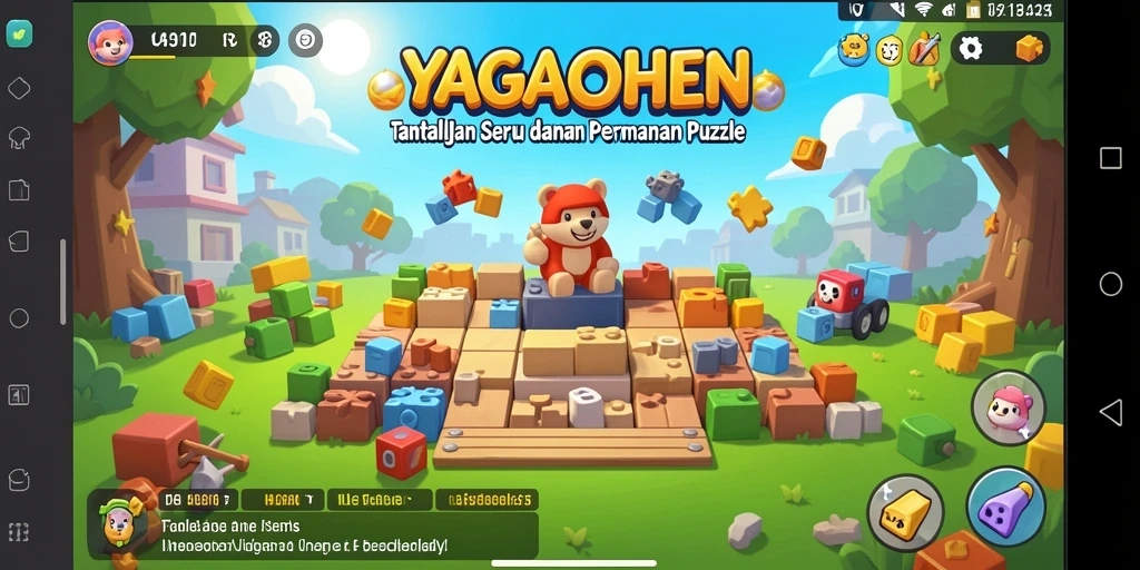 Tangkapan layar YAGAOHEN menampilkan gameplay menarik dalam menyelesaikan puzzle.